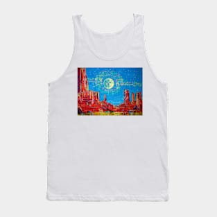 Monument Valley. Neon moon Tank Top